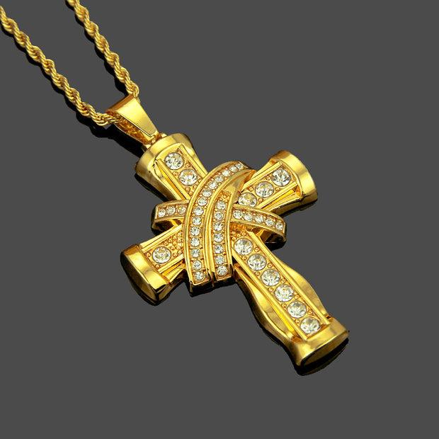 Cross Style Pendant Necklace