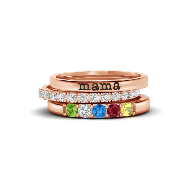 December Birthstone Mother's Day Ring