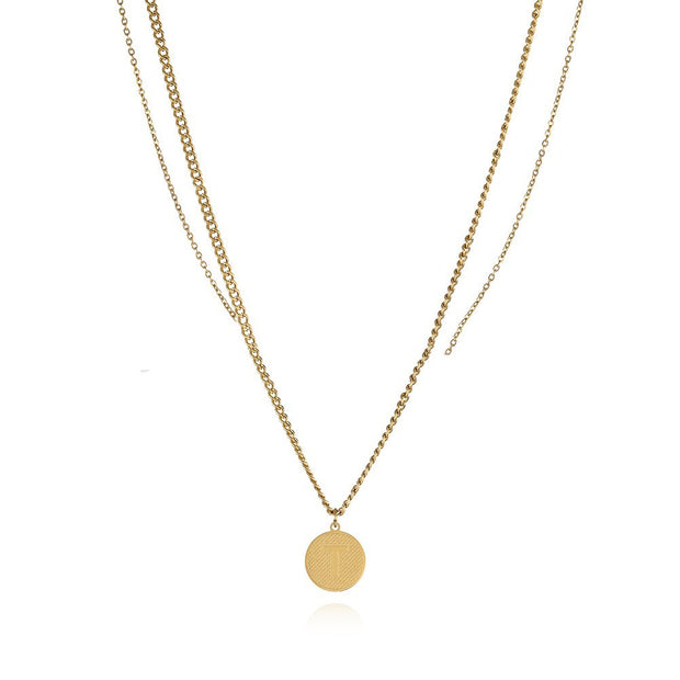 Fashion Double-layered Letter Necklace