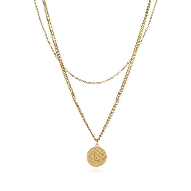 Fashion Double-layered Letter Necklace