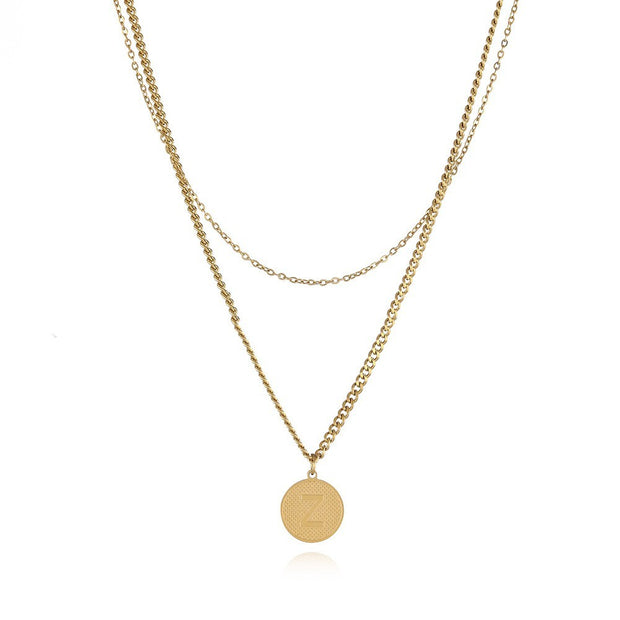 Fashion Double-layered Letter Necklace