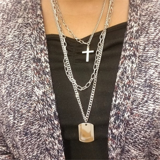 Multi Layered Minimalist Sweater Chain For Students