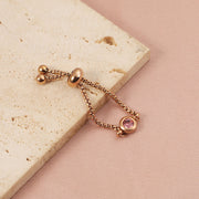 Stainless Steel Adjustable Birthstone Ring Fashion