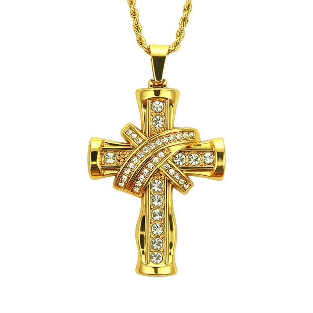 Cross Style Pendant Necklace