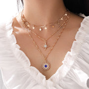 Personalized Multi-layered Five-pointed Star Necklace