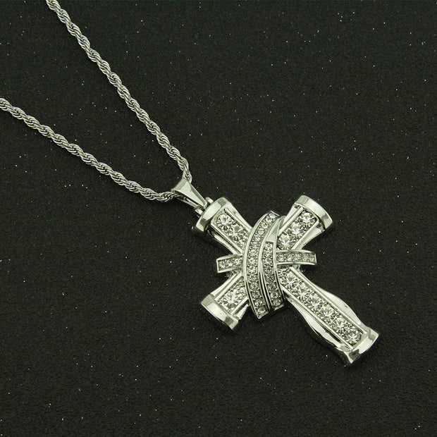 Cross Style Pendant Necklace