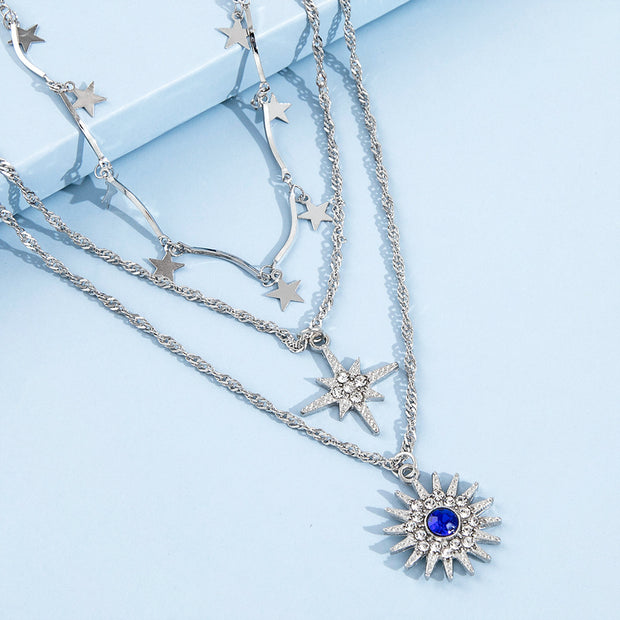 Personalized Multi-layered Five-pointed Star Necklace