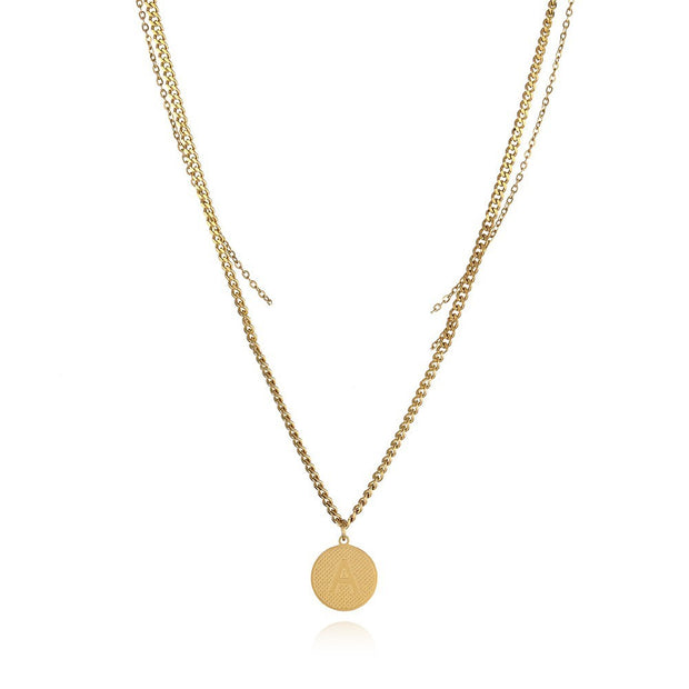 Fashion Double-layered Letter Necklace