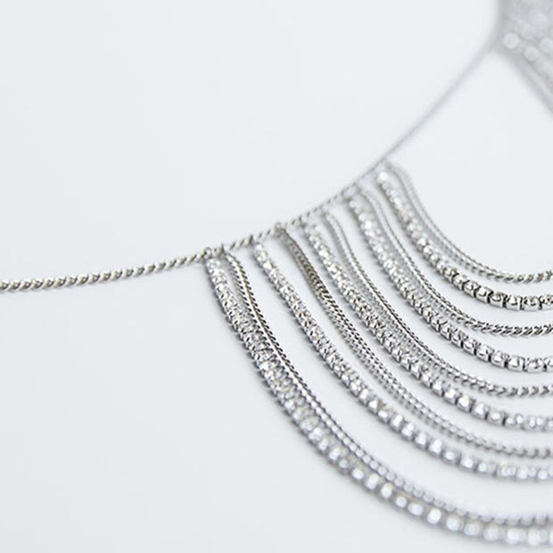 Fashionable Geometric Crystal Inlaid Personalized Pendant Jewelry