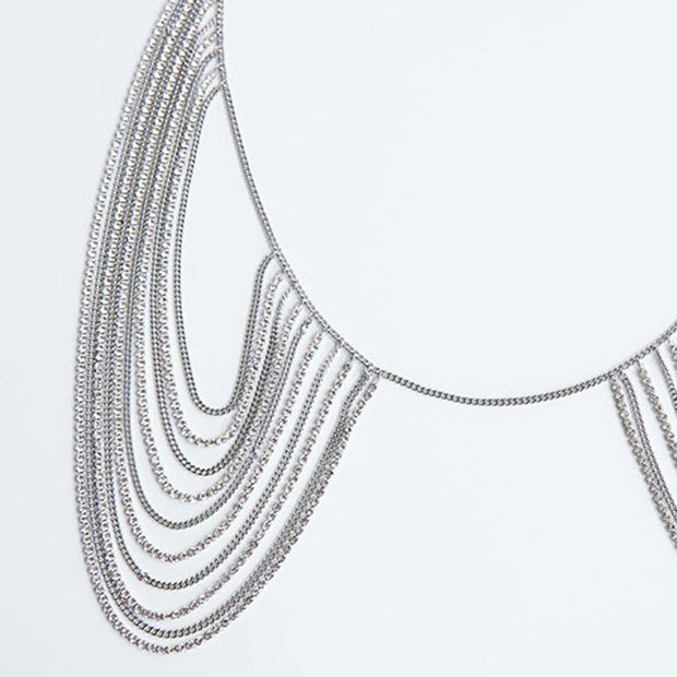 Fashionable Geometric Crystal Inlaid Personalized Pendant Jewelry