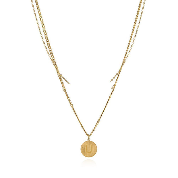 Fashion Double-layered Letter Necklace