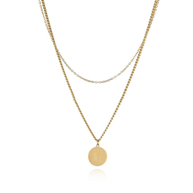 Fashion Double-layered Letter Necklace