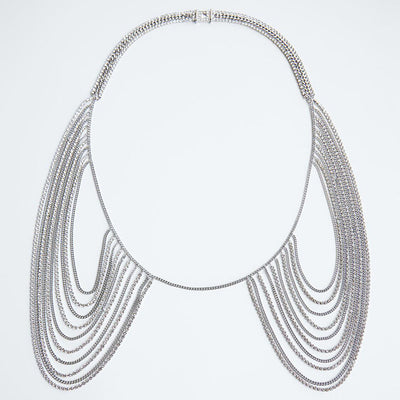 Fashionable Geometric Crystal Inlaid Personalized Pendant Jewelry