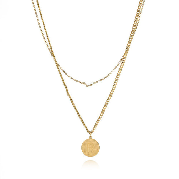 Fashion Double-layered Letter Necklace