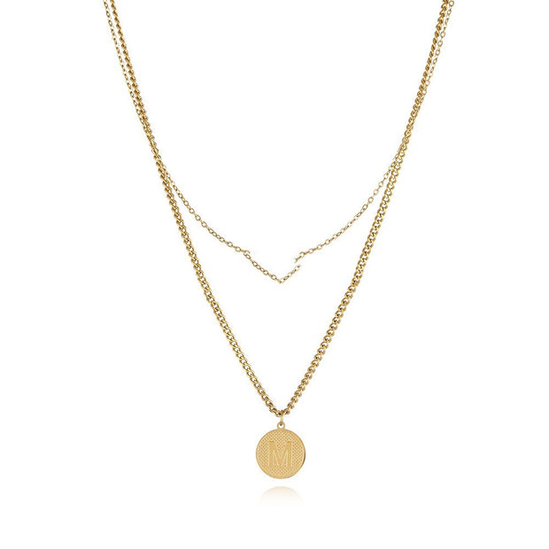 Fashion Double-layered Letter Necklace