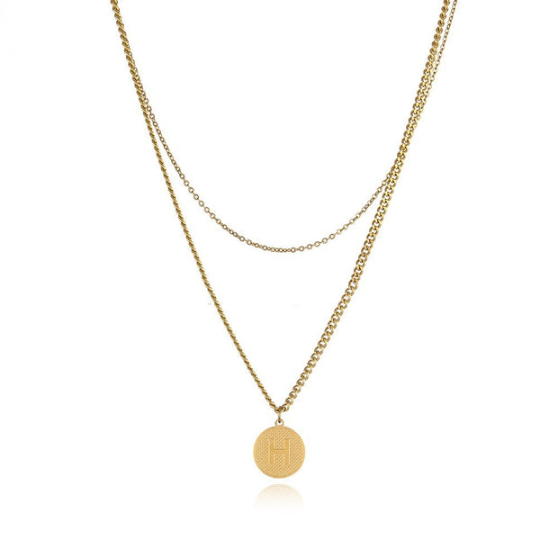 Fashion Double-layered Letter Necklace