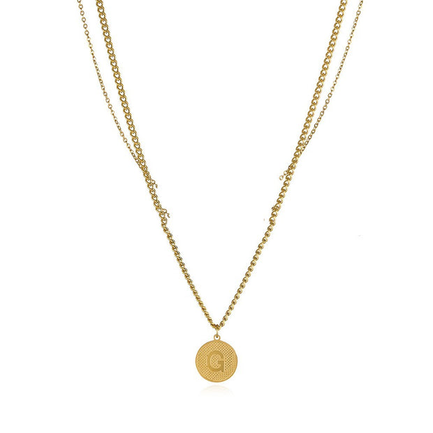 Fashion Double-layered Letter Necklace
