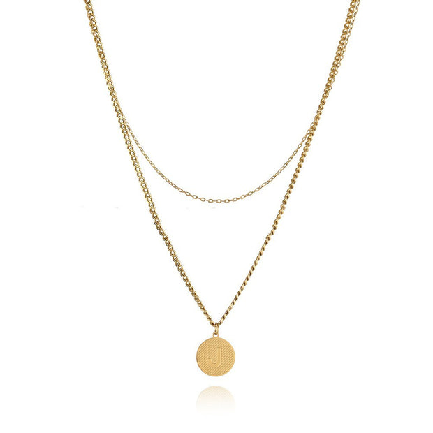 Fashion Double-layered Letter Necklace