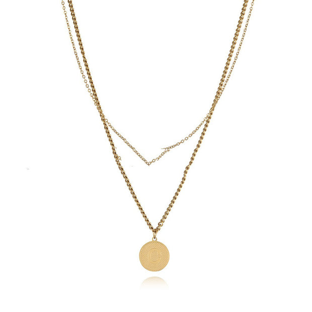 Fashion Double-layered Letter Necklace