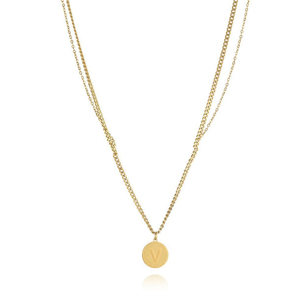 Fashion Double-layered Letter Necklace