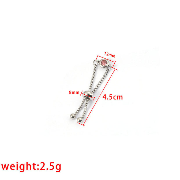 Stainless Steel Adjustable Birthstone Ring Fashion