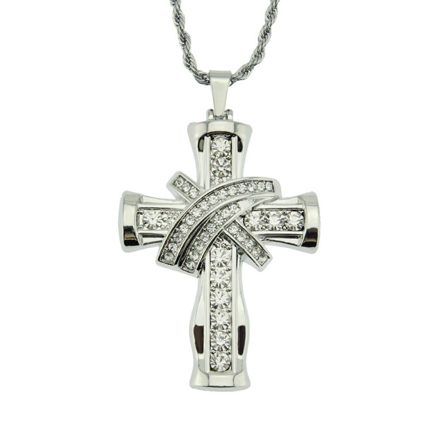 Cross Style Pendant Necklace