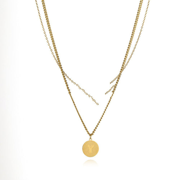 Fashion Double-layered Letter Necklace