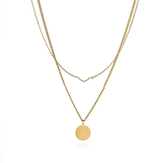 Fashion Double-layered Letter Necklace