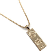 Gold Bar Necklace Male And Female Personality Hip Hop Pendant