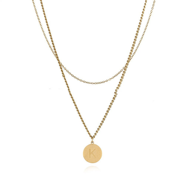 Fashion Double-layered Letter Necklace